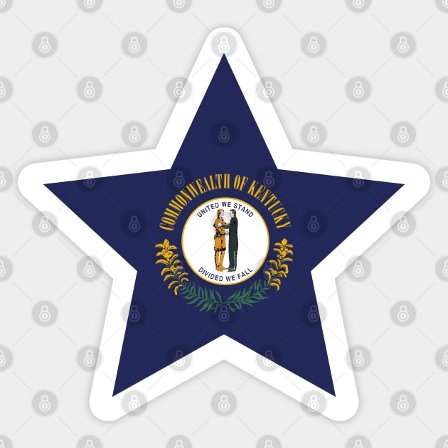 Kentucky State Flag Star Sticker by Realittle